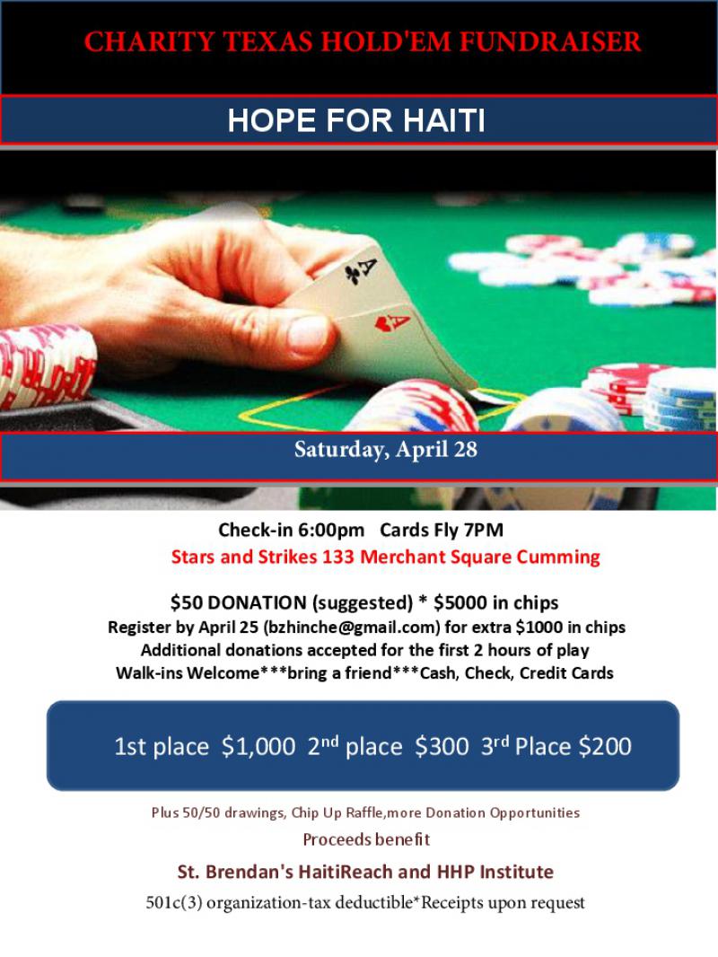 Hope for Haiti Charity - Stars and Strikes at 5thstreetpoker.com